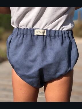 Cezarie - Unisex Léon Linen & Cotton Diaper Cover